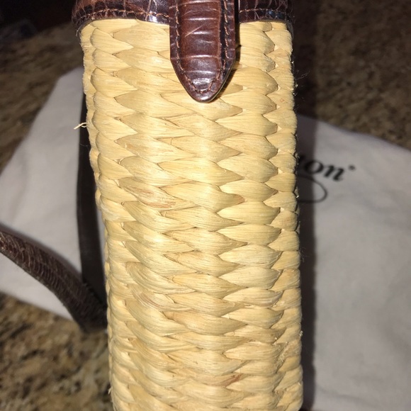 FREE SHIPPING Brighton Straw Bag with dust bag Please note size - Picture 7 of 8